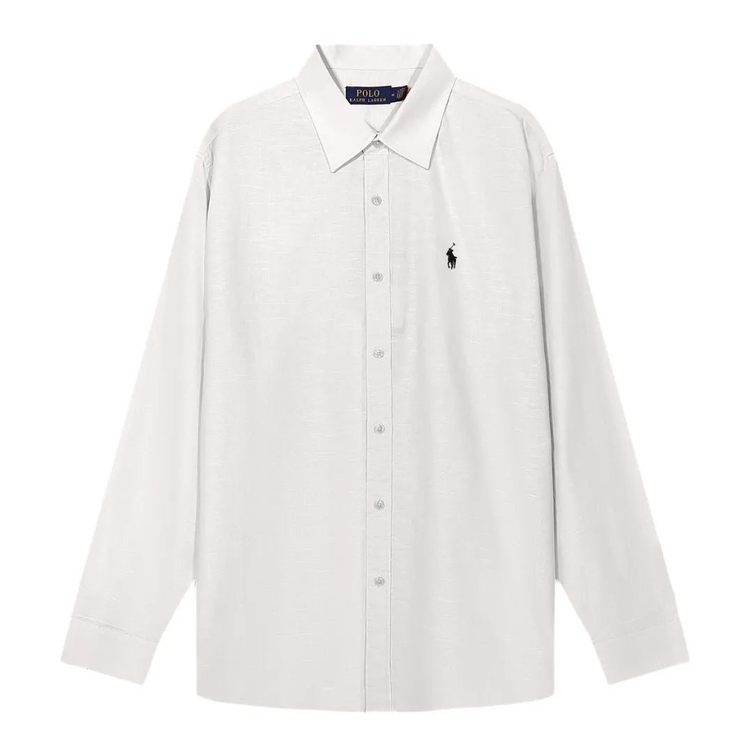 🅿️218 L06# The highest quality in the market, you can scan the code, it will not be sold off the shelves for a long time, import and export version Lauren Ralph Lauren customized 1:1 linen cotton shirt (in stock👀) Size: XS S M L Color: White Pink Yellow Khaki Navy Blue